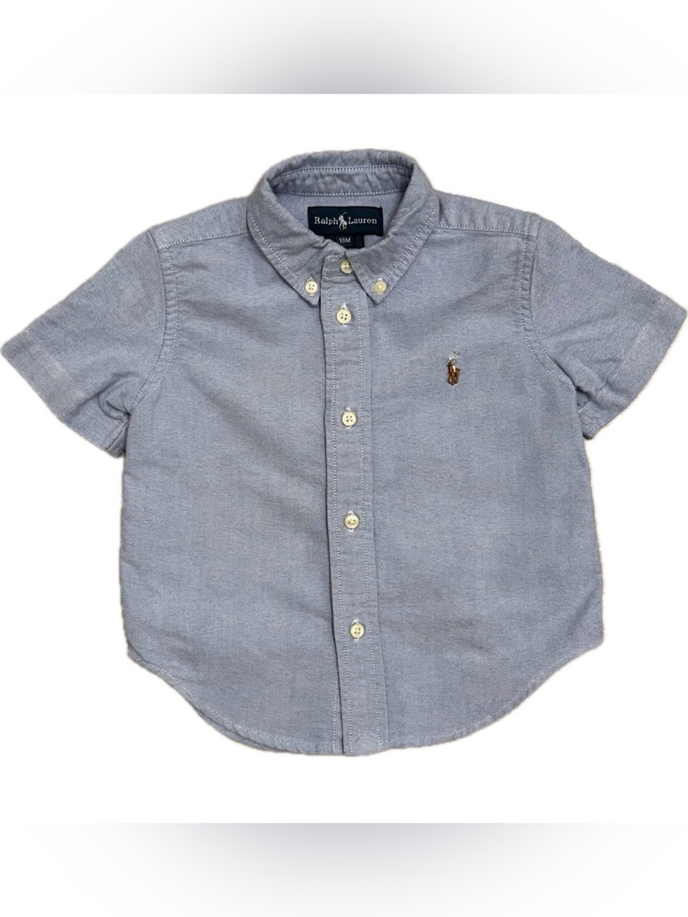 Ralph Lauren Light Blue Short-Sleeve Button-Down Shirt
